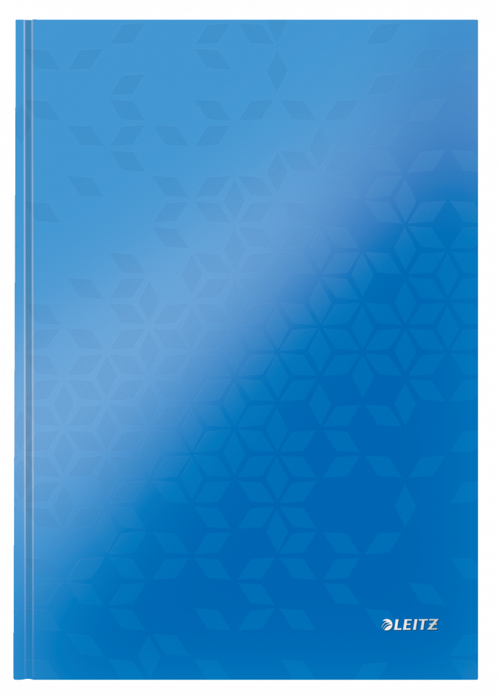 Zeszyt w kratkę Leitz Wow, A4, twarda oprawa, 80 kartek, niebieski