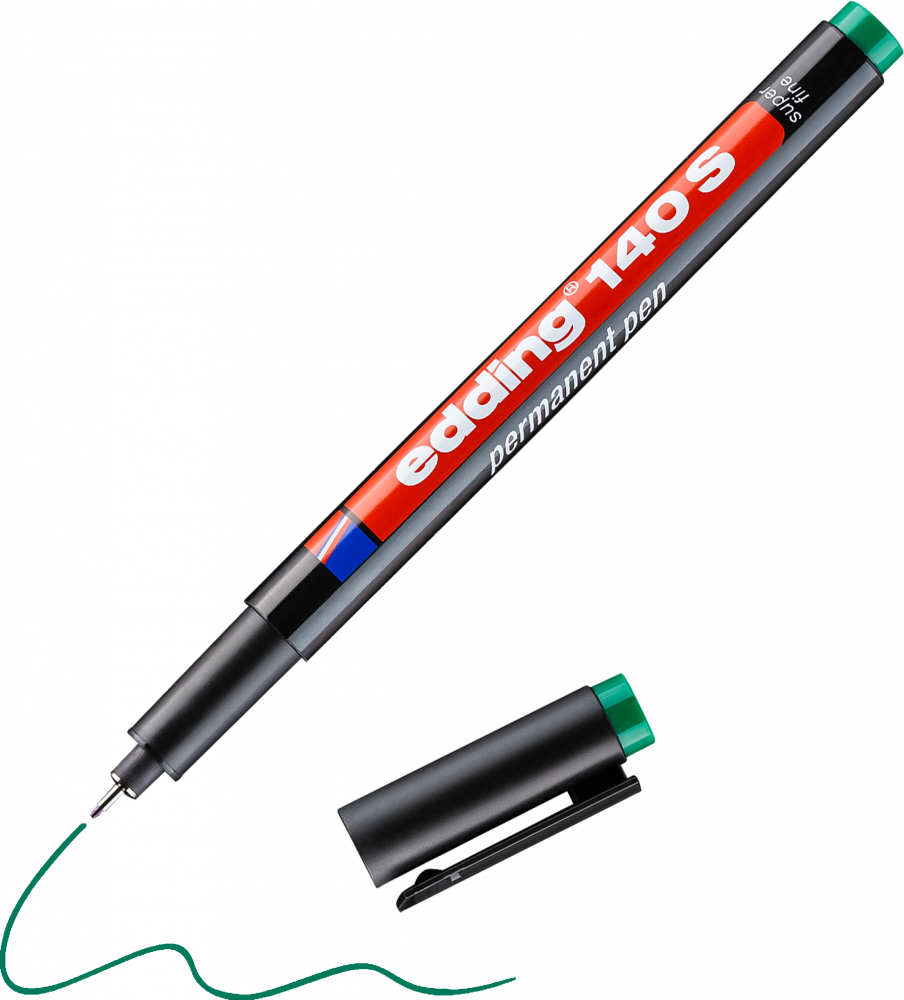 Foliopis permanentny edding 140S, okrągła, 0.3mm, zielony