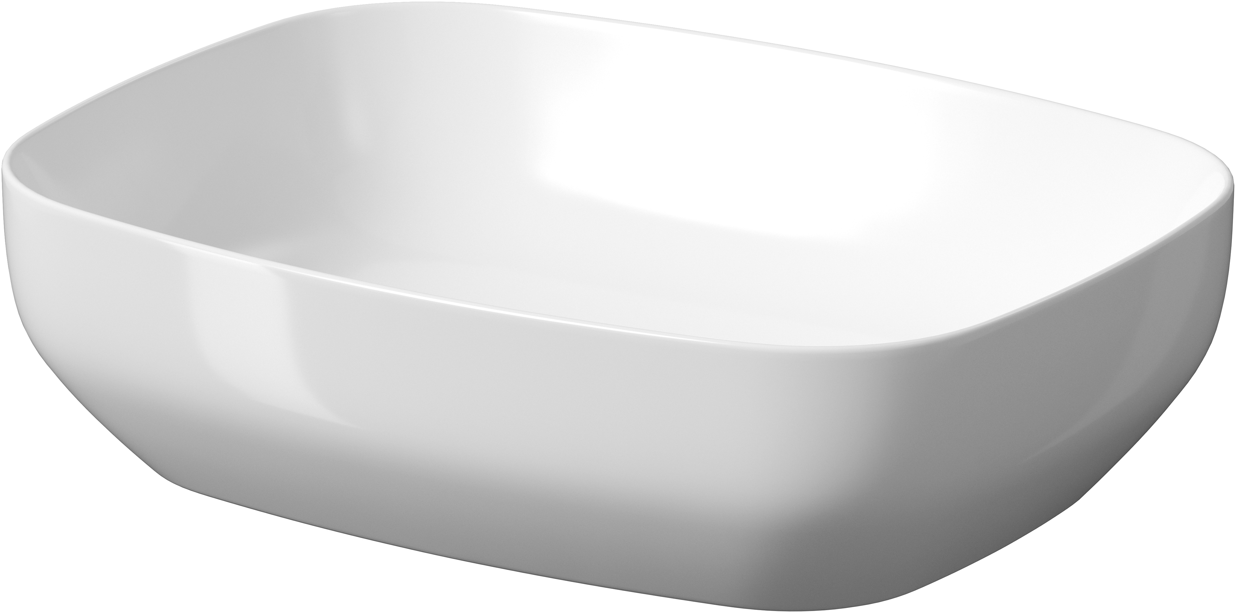 Cersanit Larga umywalka 50x38 cm nablatowa prostokątna biała K677-003 - Wysyłka w 24h