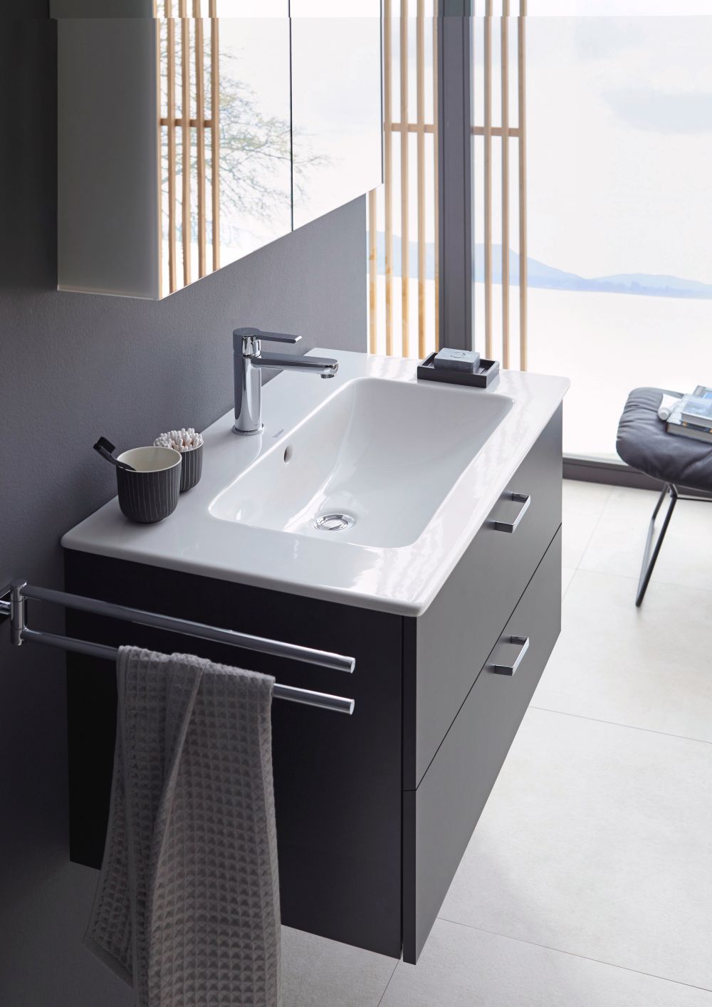 Duravit B.2 bateria umywalkowa stojąca M chrom B21020002010