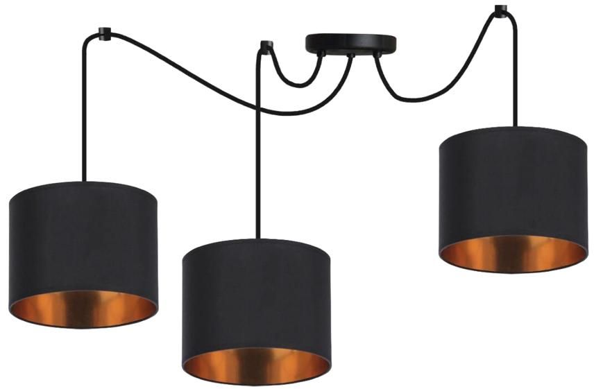 Candellux Candida lampa wisząca 3x40W czarna/złota 33-00859