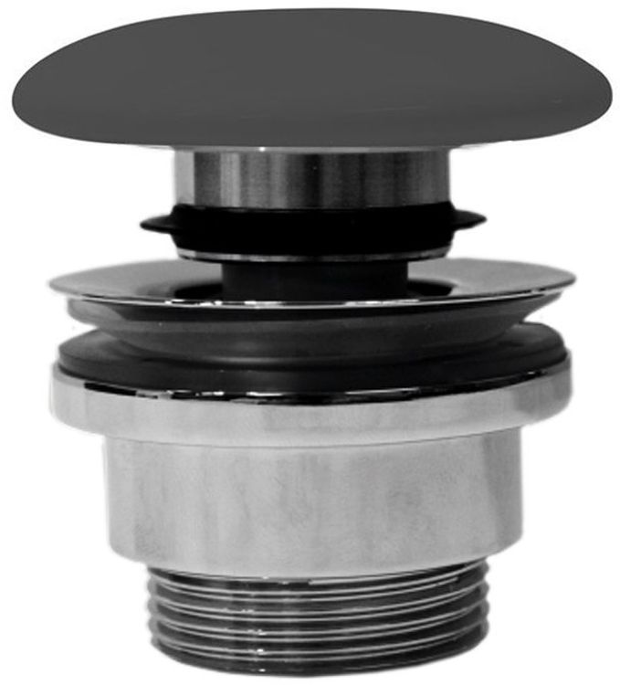 GSI korek do umywalki klik klak okrągły czarny mat PCS26