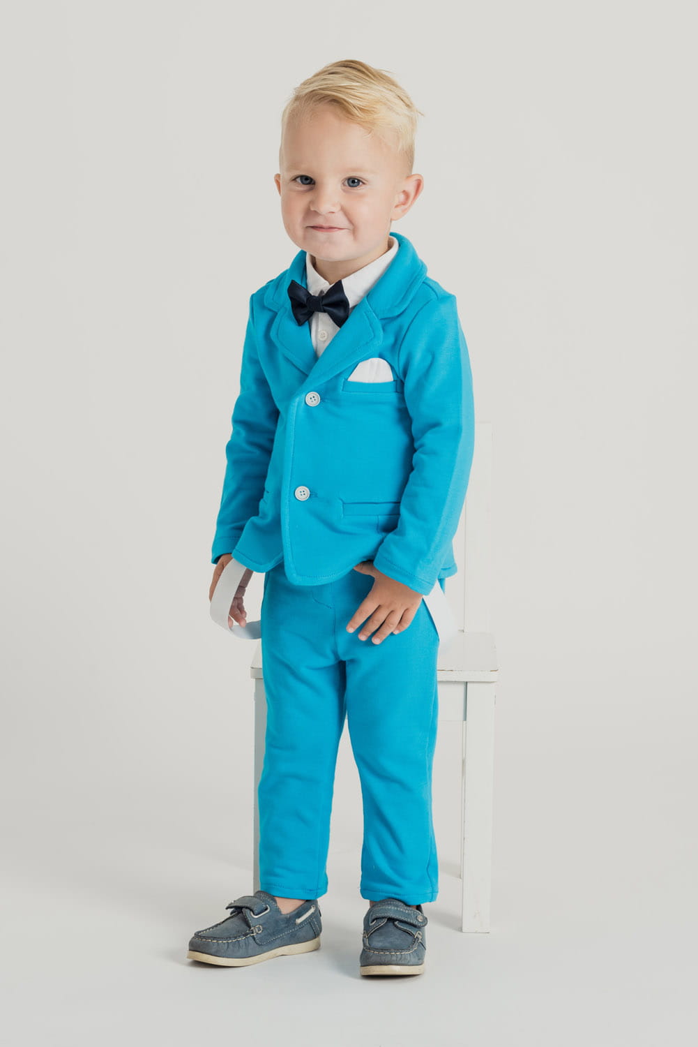 LaFerio Comfort garnitur do chrztu dla chłopca Turkus