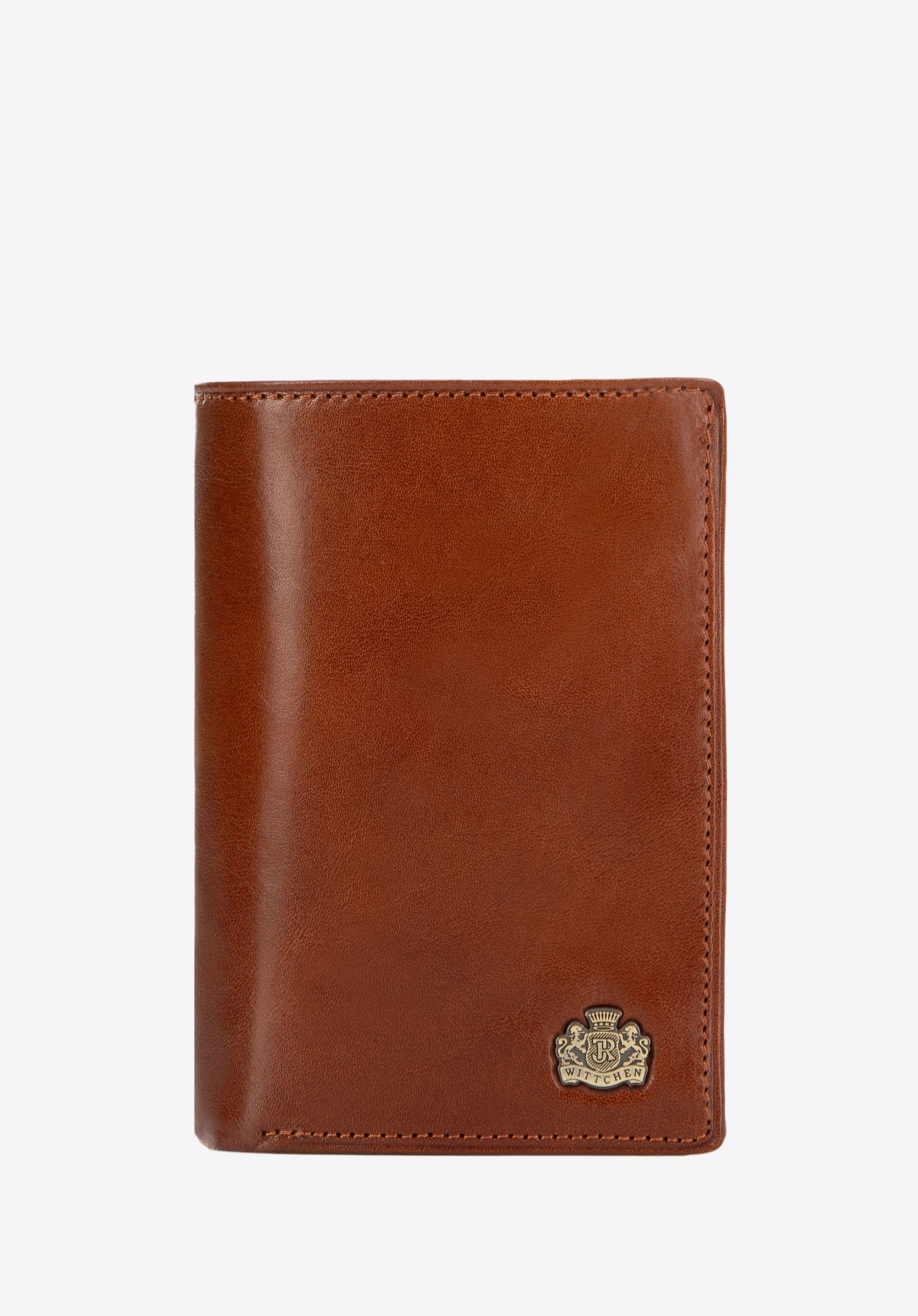 Portfel skórzany uniwersalny pionowy jasny brąz