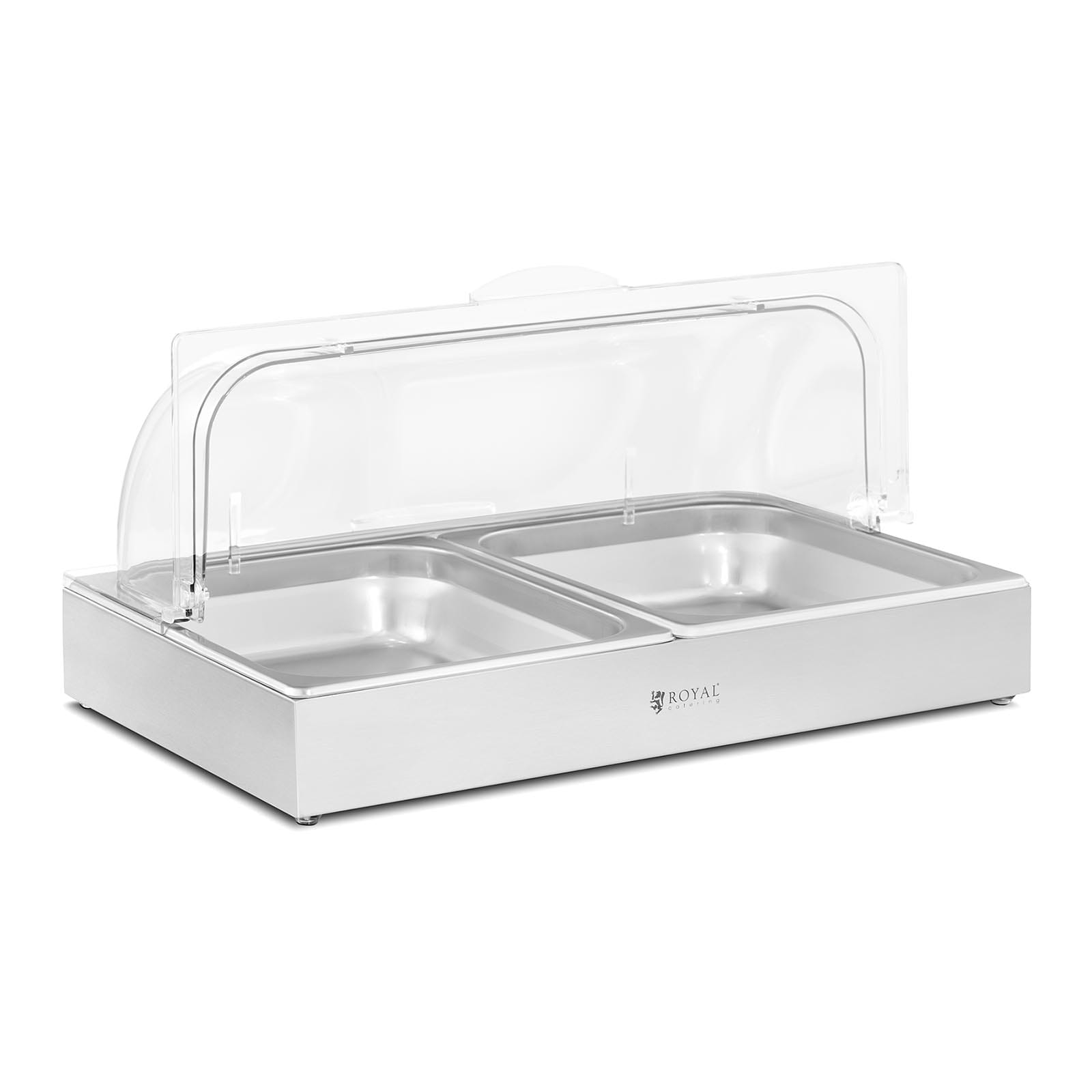 Witryna bufetowa rolltop z pojemnikami GN 1/2