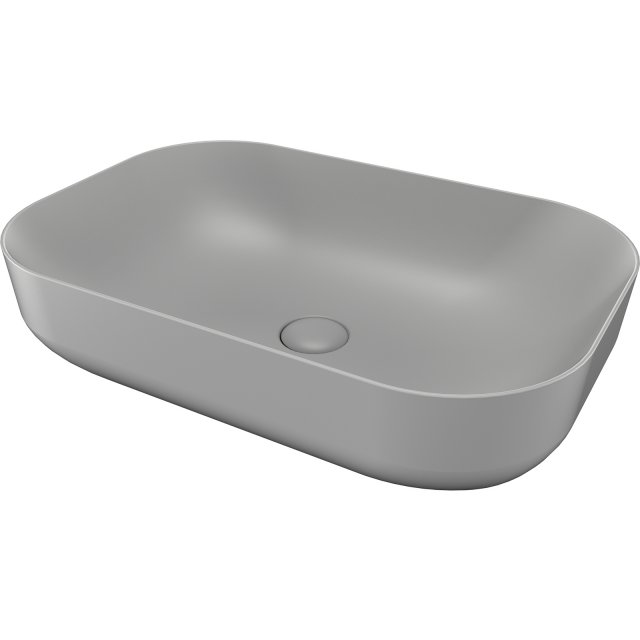 SDR CERAMICHE Umywalka nablatowa POOL 2 GRIGIO 62x42 z korkiem G.K2