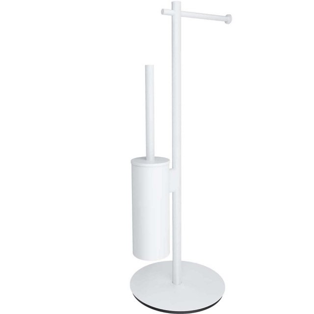 OMNIRES Stojak na papier i szczotkę WC MODERN PROJECT biały mat MP608