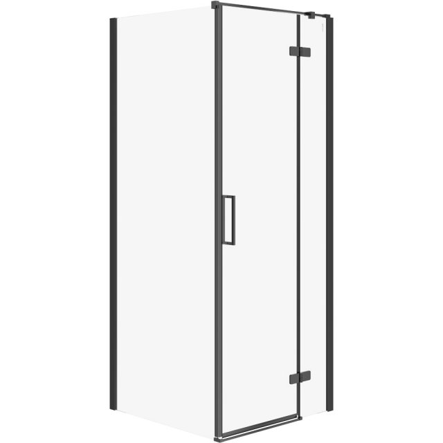 CERSANIT Kabina prysznicowa narożna JOTA prawa czarna 80x80x195 szkło