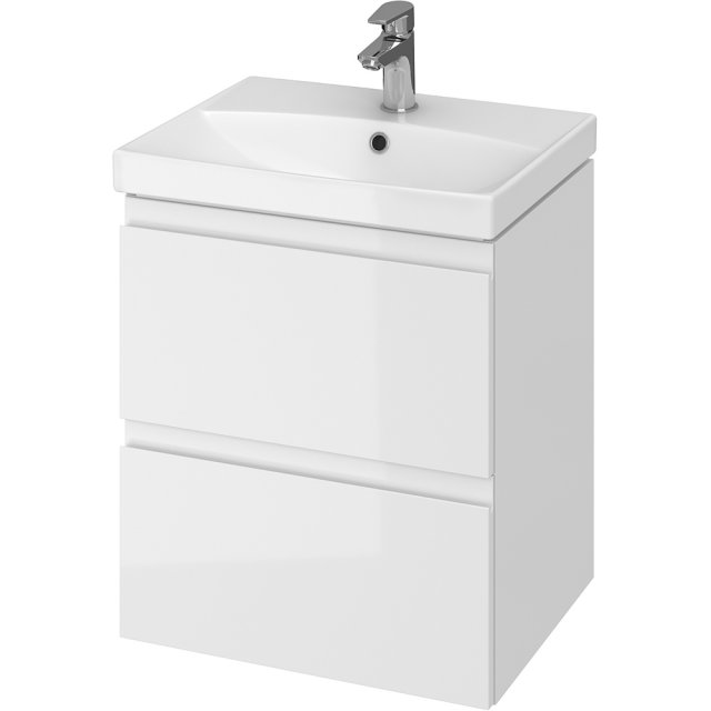 Szafka z umywalką w zestawie SET b461 MODUO city 50 biała dsm