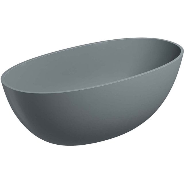 OMNIRES Wanna wolnostojąca SHELL M+ ash grey mat 148x75 syfon z korki