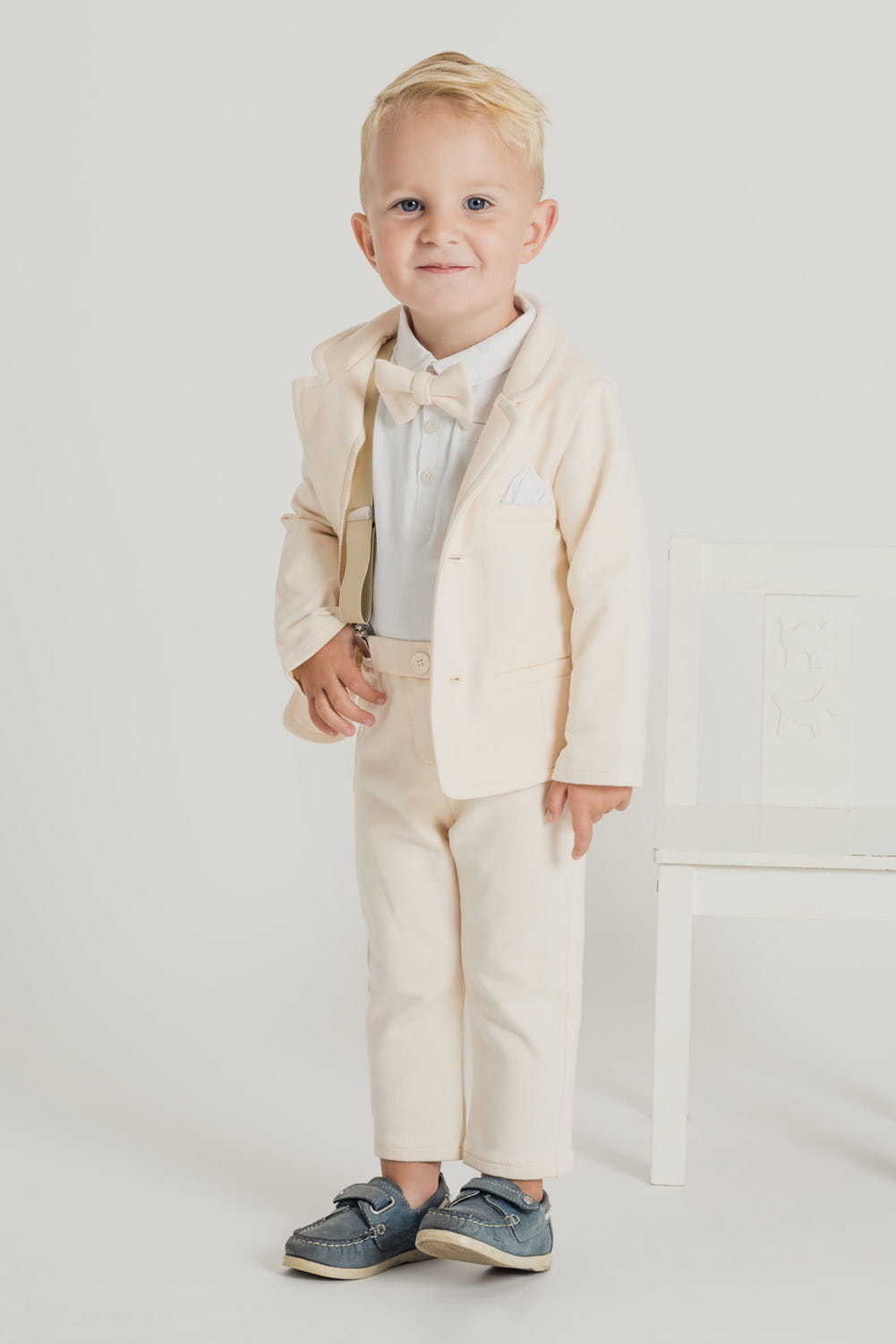 LaFerio Comfort garnitur do chrztu dla chłopca - jasny beżowy