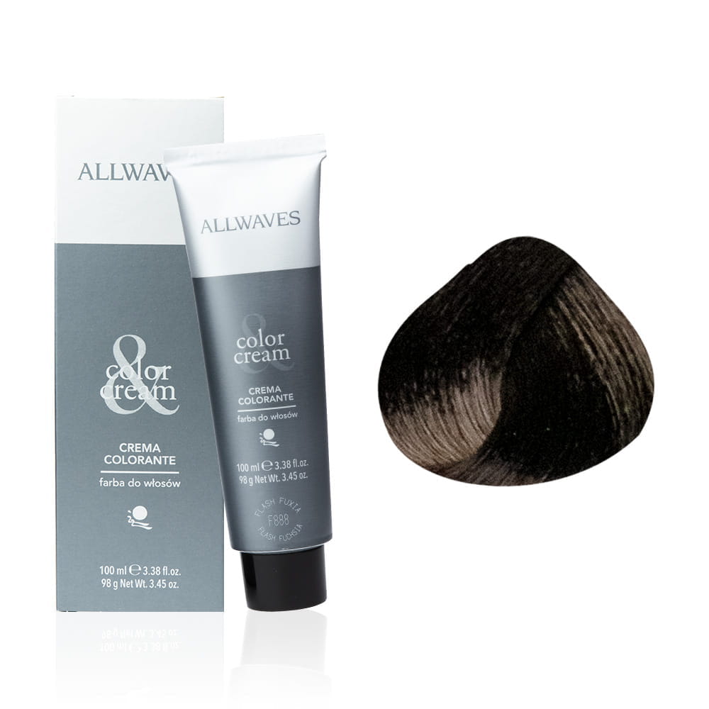 Farba do włosów Allwaves cream color 7.06 ciepły średni blond 100 ml