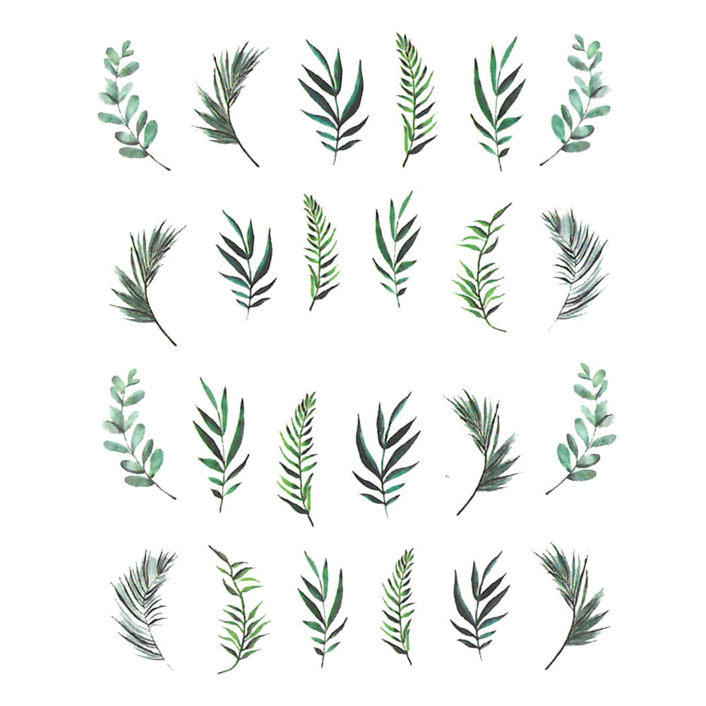 Naklejki wodne do paznokci liście STZ-824