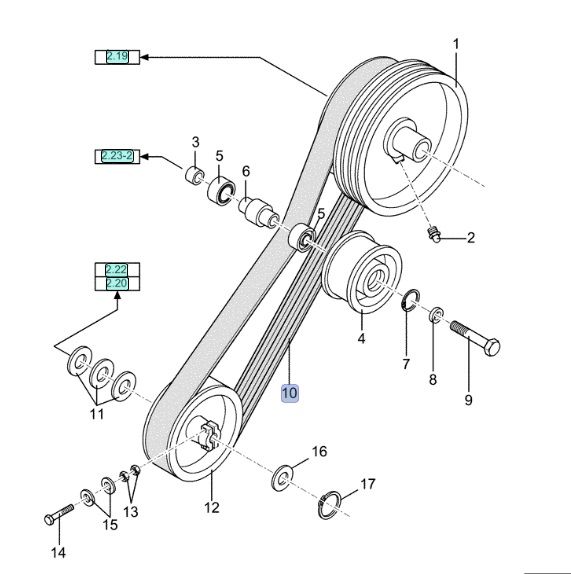 Pas przekładniowy New Holland TX 84817634 CNH