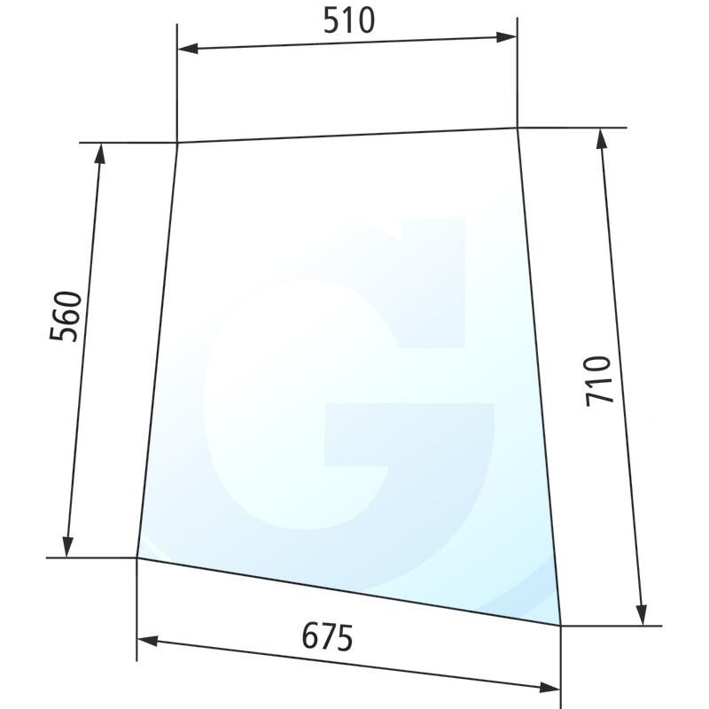 Szyba drzwi górna Deutz 06 520628