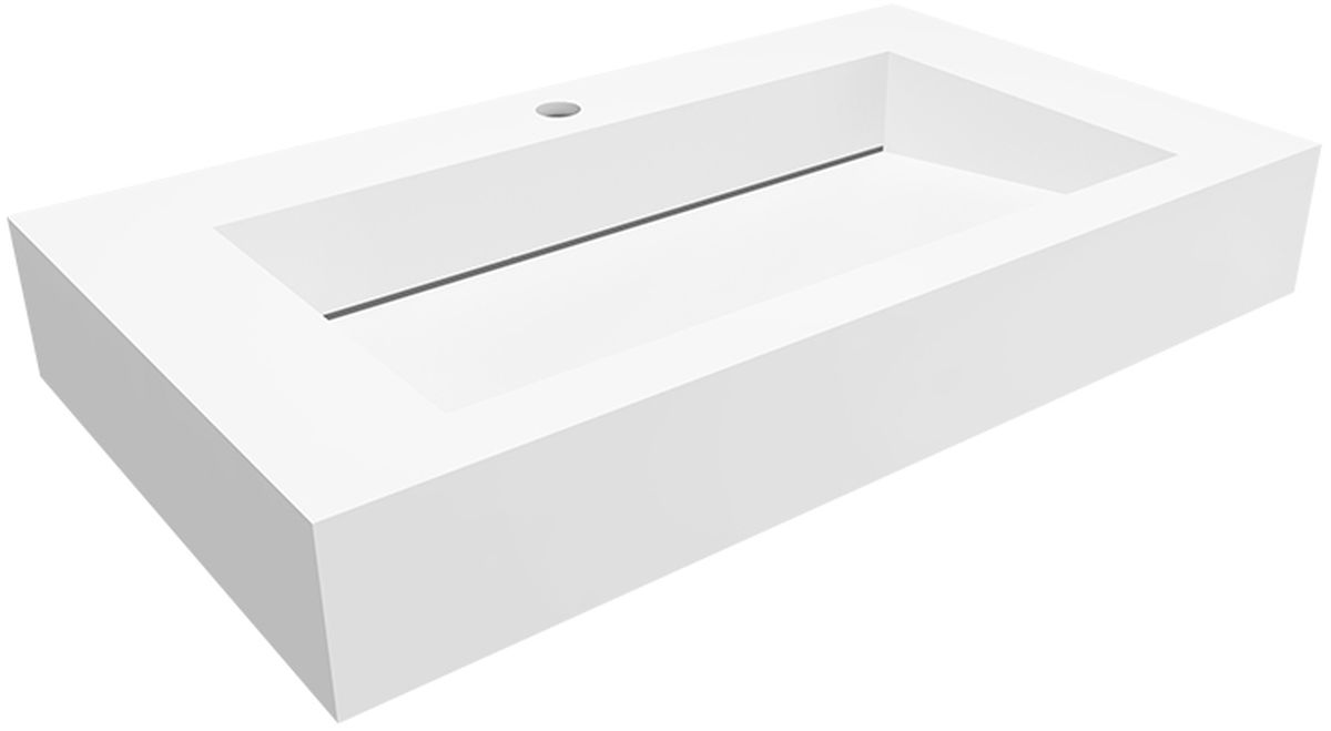 Darmowa Dostawa - Umywalka 80x45 cm prostokątna ścienna biała Cristalstone Linea Ideal U800MCOLC