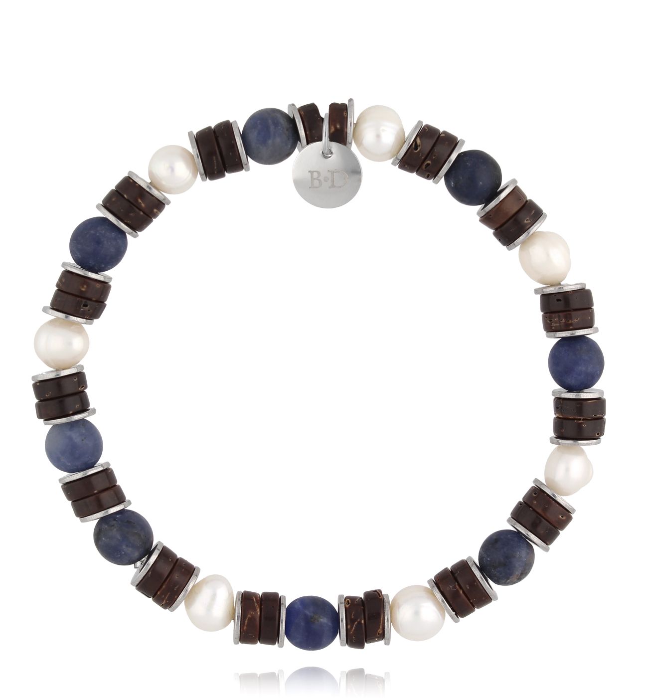 Bransoletka z sodalitami i perłami Special 02 - By Dziubeka