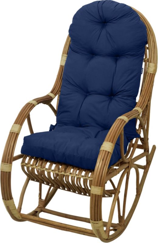 Poduszka na fotel bujany wiklinowy AMPO granatowy 1 szt.