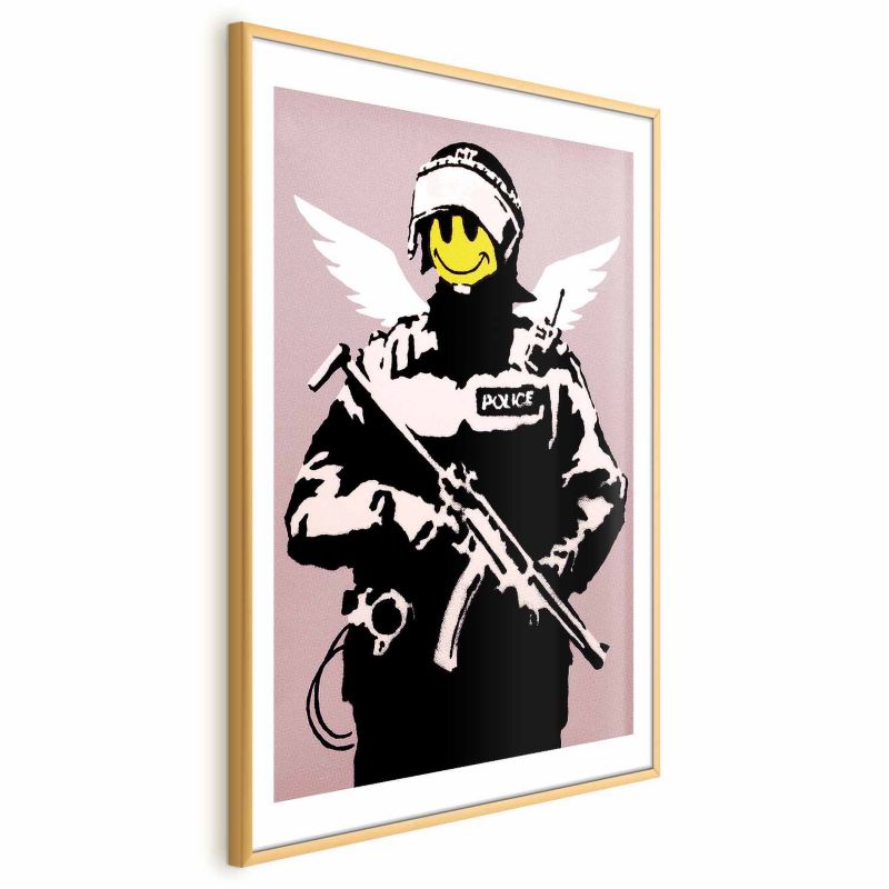 Plakat Artgeist Policjant 21x30 cm z ramą złotą 1 szt