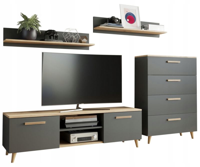 Meblościanka Matkam FIORD Per antracyt-artisan 1 szt.