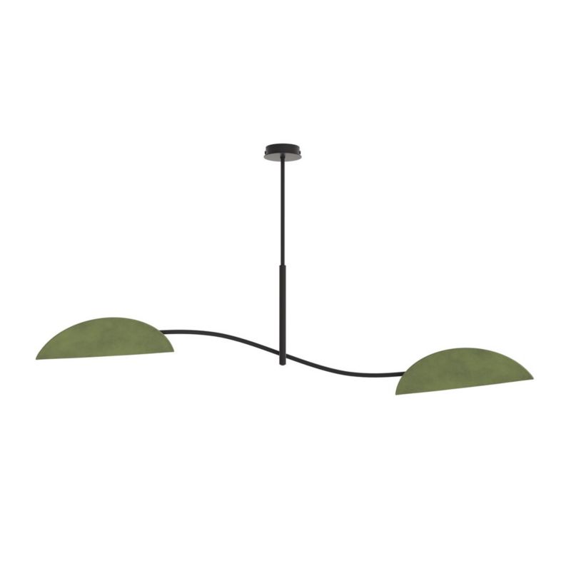 Lampa wisząca Emibig LOTUS czarno-zielona 2xE14x15W IP20 wym:54x105x18cm - 1 szt.