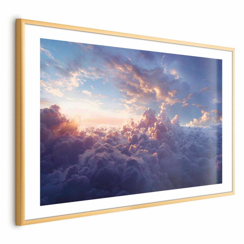 Plakat Artgeist Słońce w ukryciu 90x60 cm z ramą złotą 1 szt