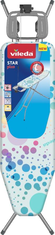 Deska do prasowania Vileda Star Plus 120x38 cm z podstawką i gniazdkiem, regulacja wysokości, 1 szt.
