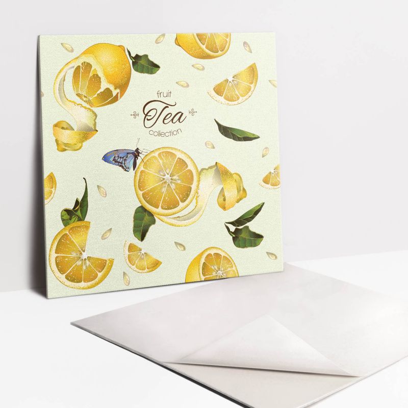 Kafelki samoprzylepne Tulup 30x30 cm Żółte plastry cytryny 9 szt.