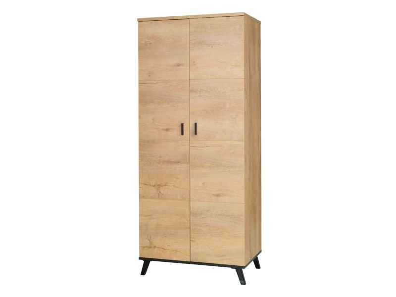 Szafa MIRJAN 24 John 1 dąb lefkas / czarny 1 szt.