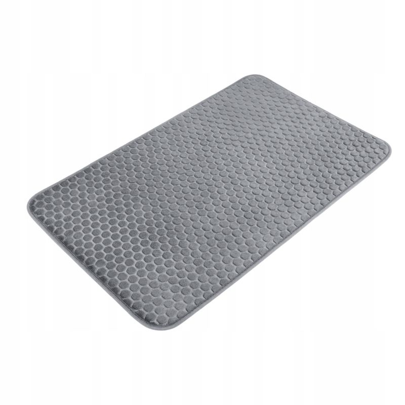 Dywanik łazienkowy 50x80 Rodeno szary antypoślizgowy miękki 1 szt.