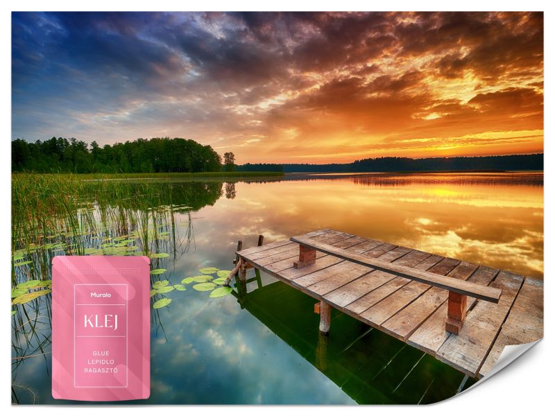 Fototapeta Muralo Zachód Słońca Nad Jeziorem 500x350 cm 1szt.