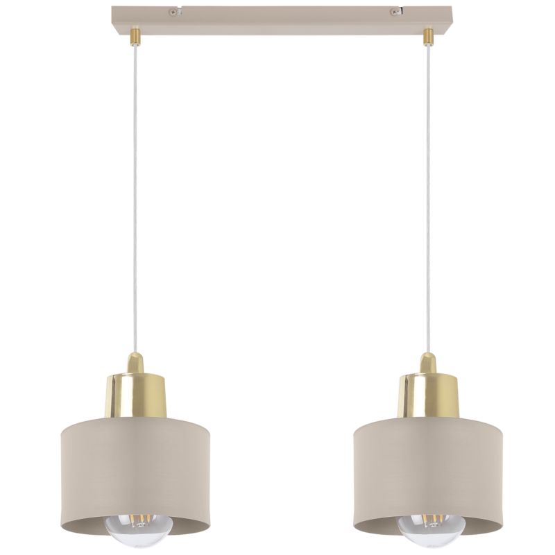 Lampa sufitowa wisząca Light Home LH Panta 2x E27 kaszmirowy/złoty 1szt.