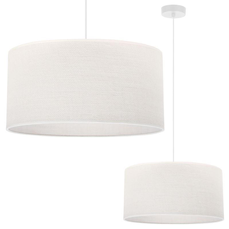 Lampa sufitowa wisząca Light Home LH Juta 1x E27 60W biały klosz 35cm podstawa biała 1szt.