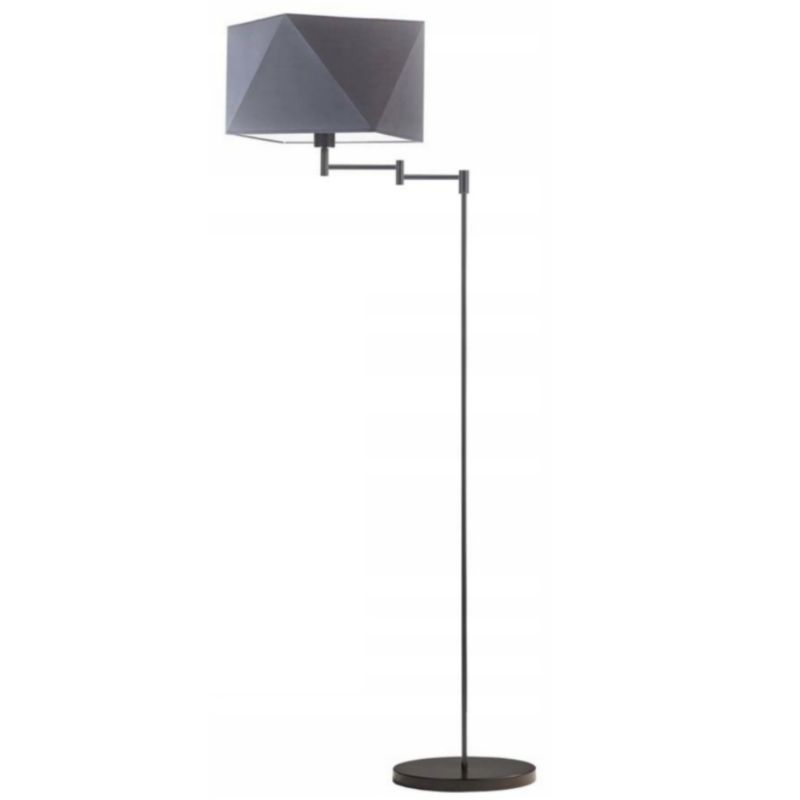 Lampa stojąca Volta Light Factory podłogowa przegubowa regulowana z abażurem szary diament BURNE 1szt.