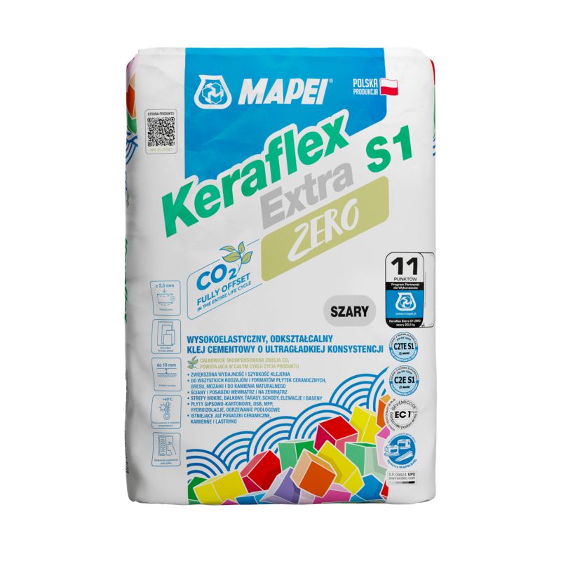Klej wysokoelastyczny Mapei Keraflex Extra S1 zero 22,5 kg szary