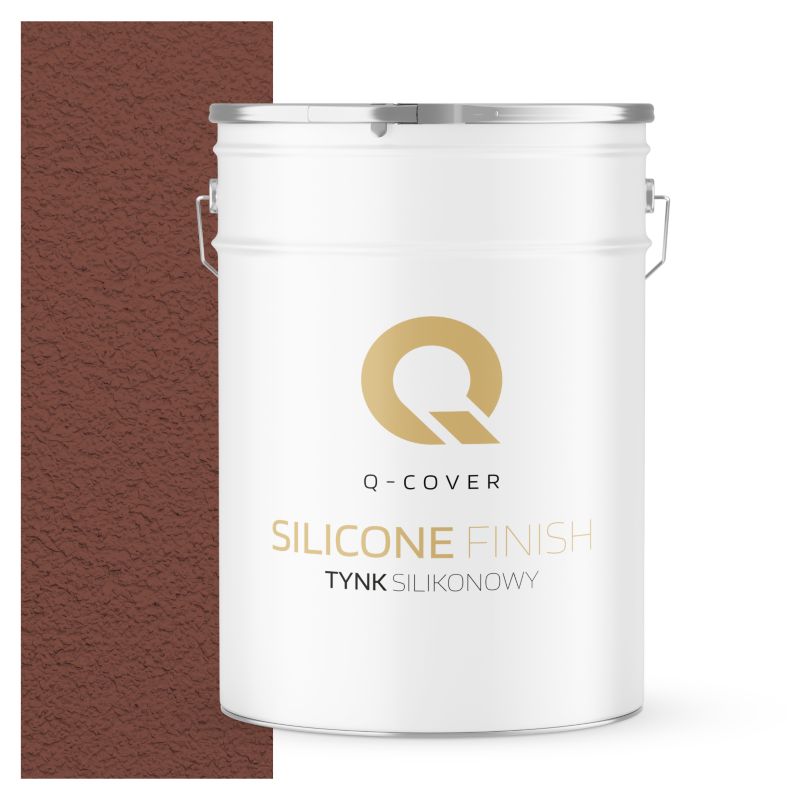Tynk Silikonowy Elewacyjny Baranek 2.0mm Q-Cover Brązowy ciemny F326 25KG