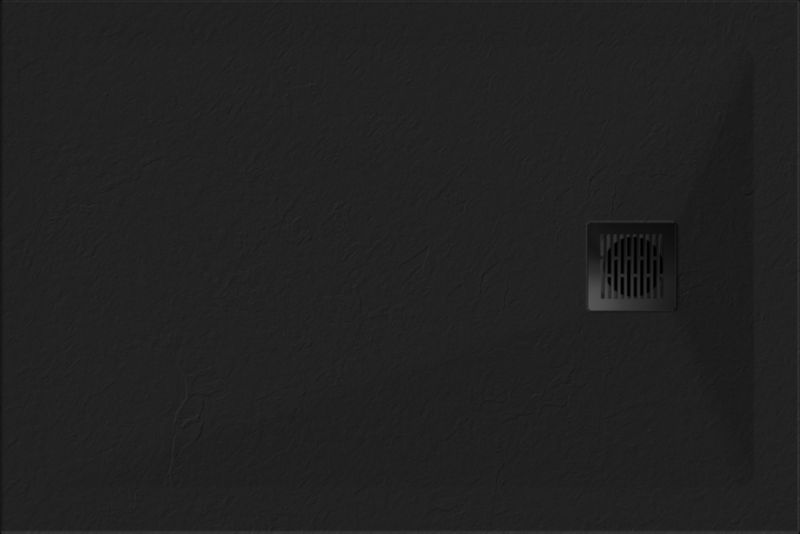 Brodzik konglomeratowy GoodHome Douro 120 x 90 x 2,8 cm czarny