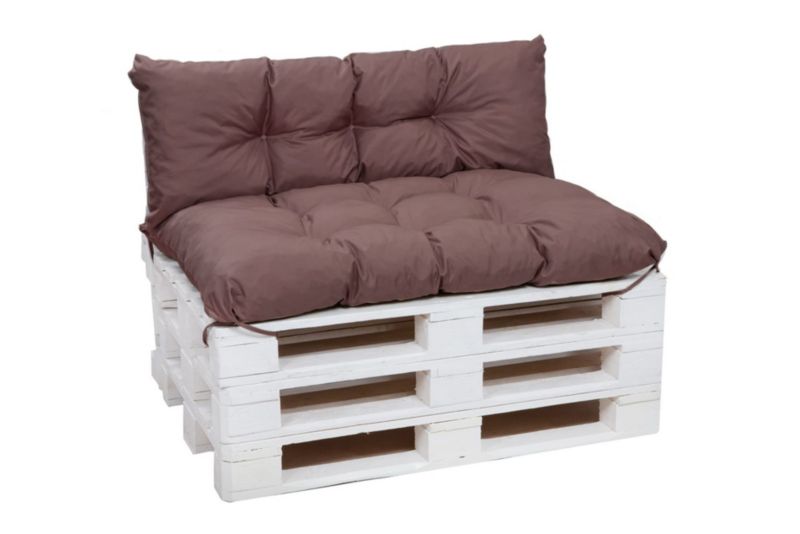 Zestaw Poduszek na paletę, Setgarden, 120x50cm + 120x50cm, Brązowa Poduszki na meble z palet, Simple, 1szt