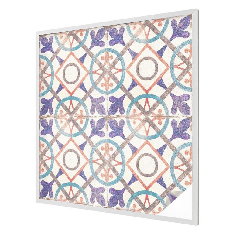 Witraż Samoprzylepny Wallfluent 100x100 cm Stylowa Dekoracja Okna Stylowe geometryczne motywy symetryczne 1 rol.