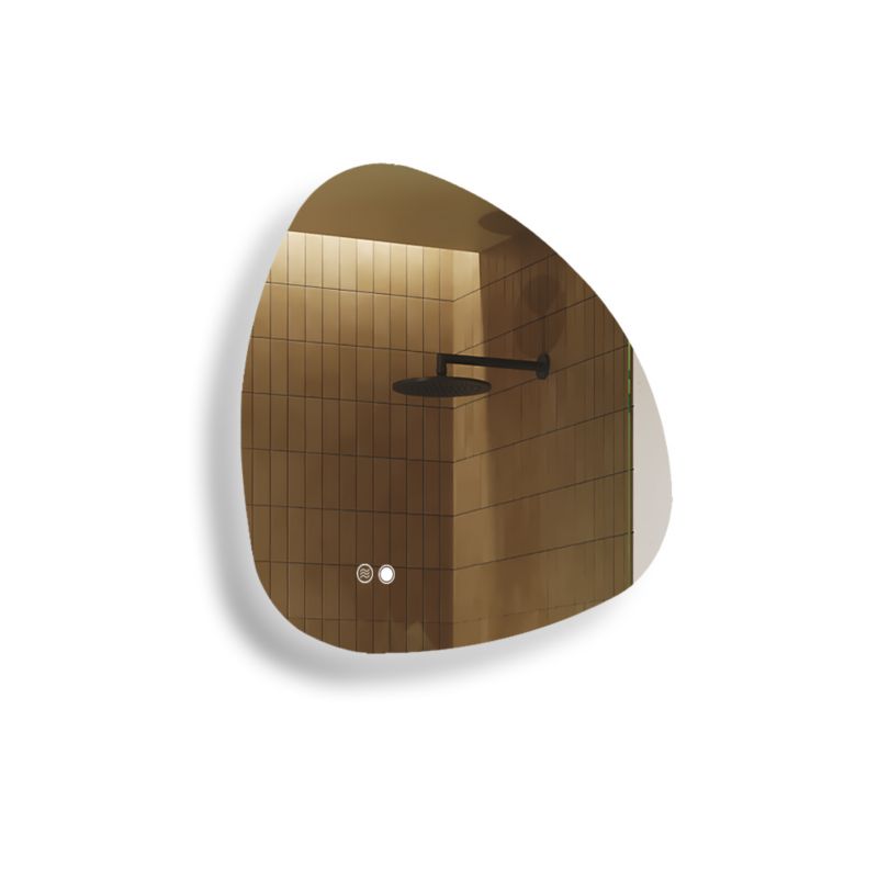 Lustro łazienkowe Artforma 74x74cm nieregularne LED Dual włącznik mata grzewcza EGG221 1szt.