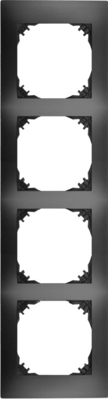 Ramka poczwórna Elektro-Plast Vestra czarna