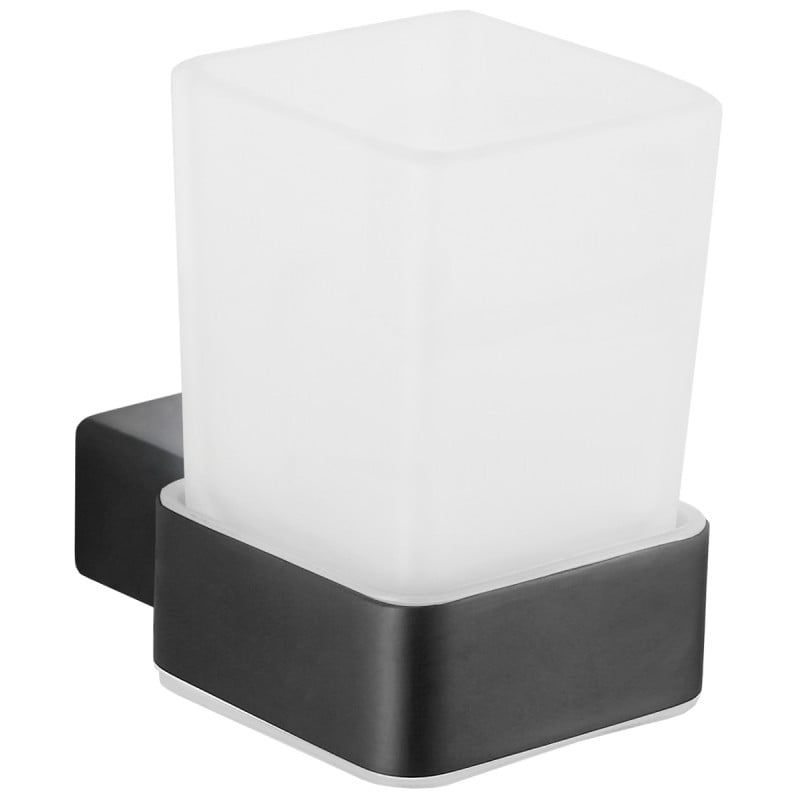 Kubek na szczoteczki Mexen Pavo czarny 7x10,5 cm 1 szt.