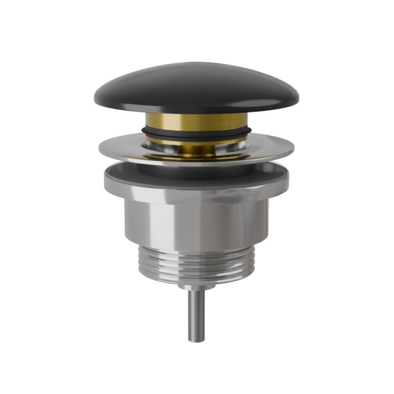 JANO Korek Klik Klak uniwersalny mosiężny duży grzybek ceramiczny czarny 1 szt.