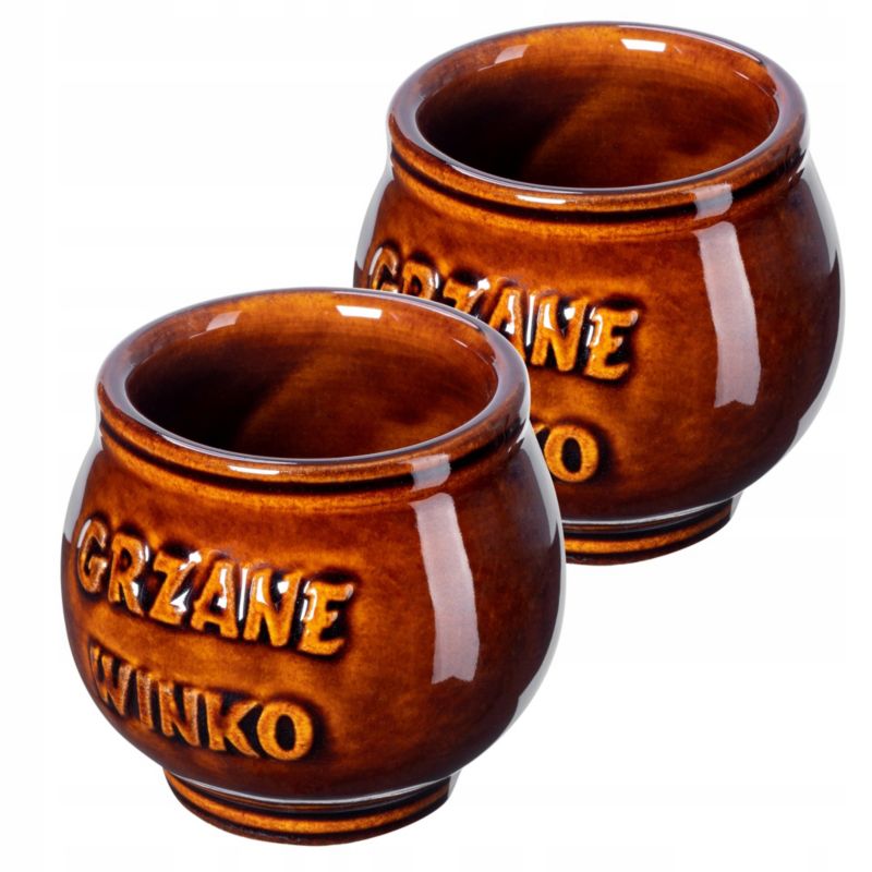 Kubki KADAX Do Grzańca Wina Kubek 300ml Zestaw Brązowy 2 szt.