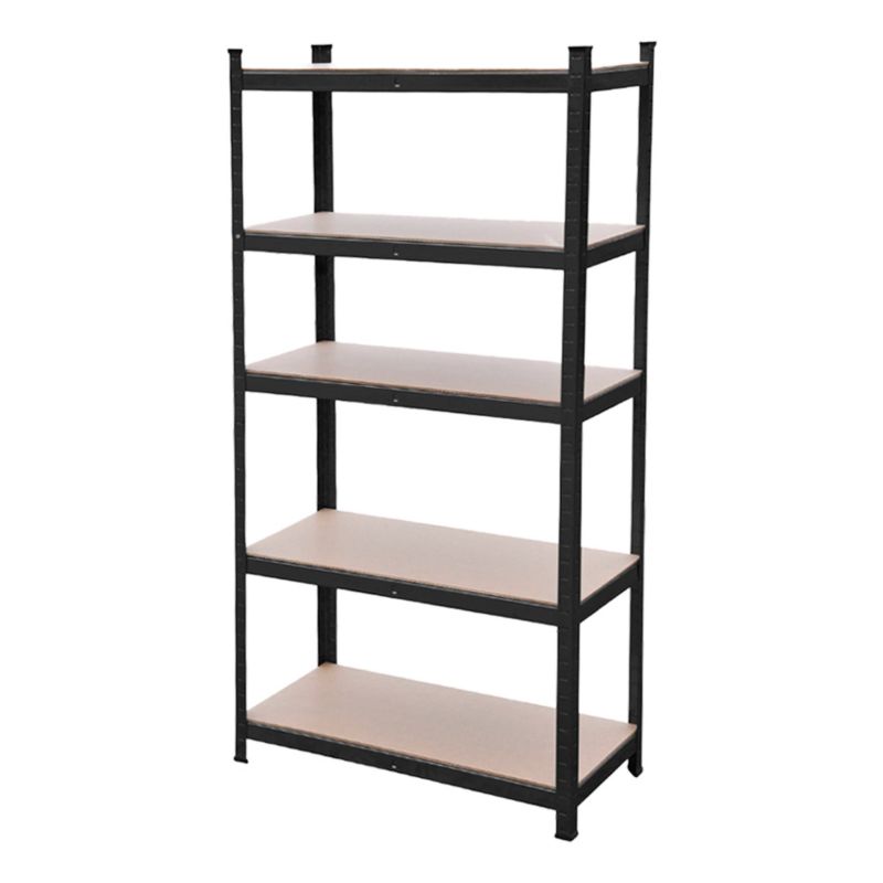 Regał metalowy magazynowy 4iQ Group 180x75x35 cm czarny 1szt.