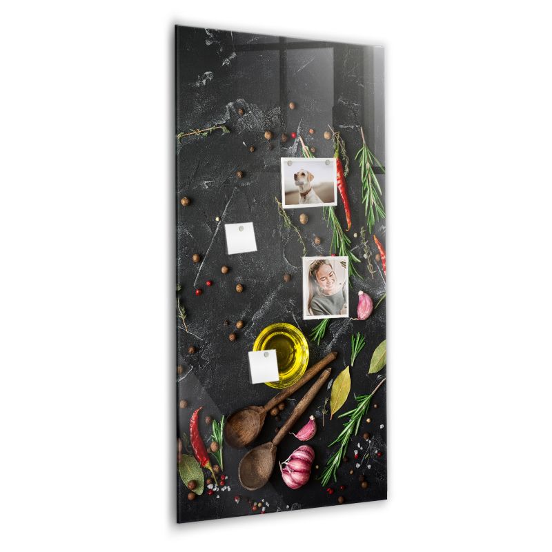 Szklana tablica magnetyczna Wallfluent 70x100 cm Kompozycja przypraw 1 szt.