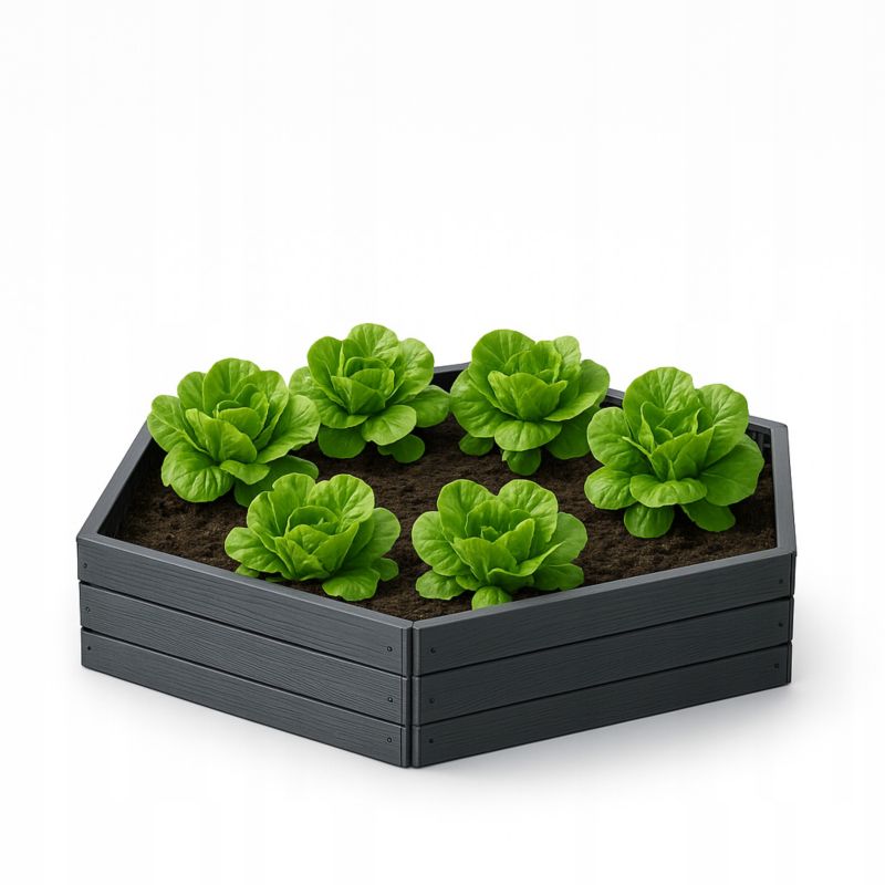 Warzywniak FEINZ Podwyższona Grządka Skrzynia Ogrodowa Rabata Antracyt 150X150Cm 1 szt.