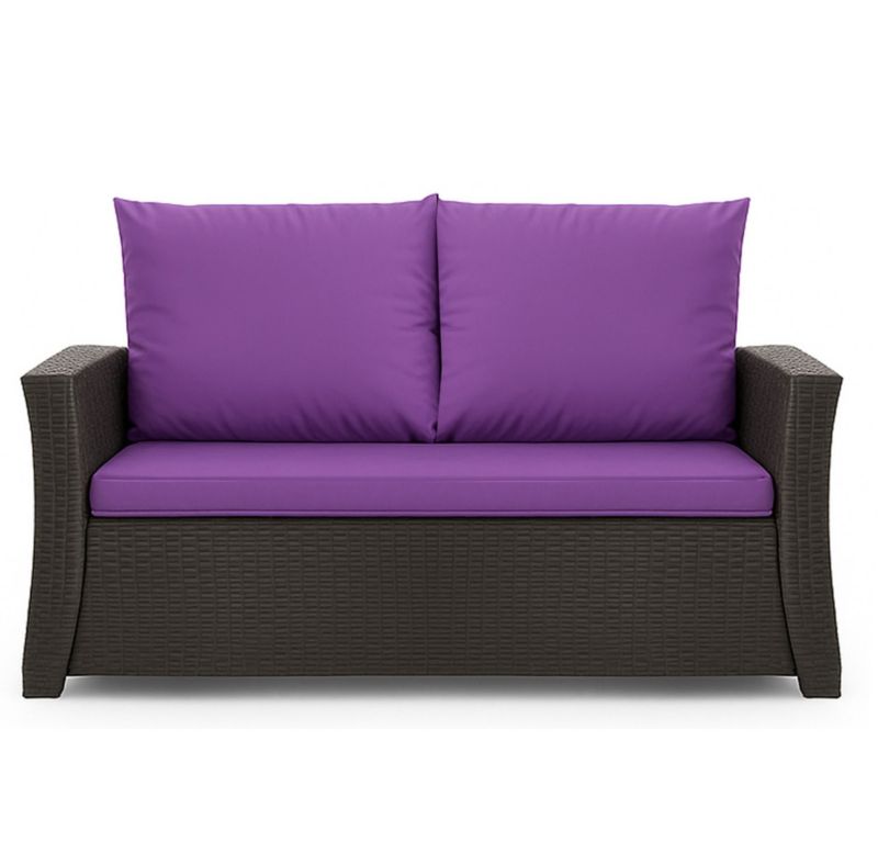 Poduszka ogrodowa na sofę rattanową, Setgarden, 110x60x50cm Fioletowa Poduszki na meble ogrodowe-Technorattan, Mix, 1szt