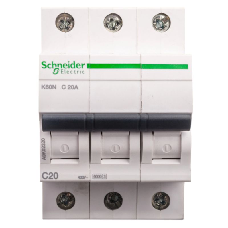 Wyłącznik nadprądowy Schneider K60N A9K02320 3P C 20A 6 kA AC 1 szt.