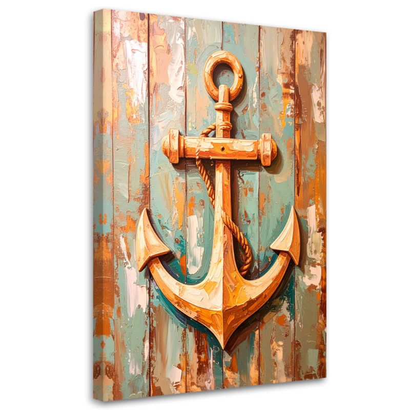 Obraz Shabby Chic do salonu biura Feeby Kotwica morska 40x60cm 1szt